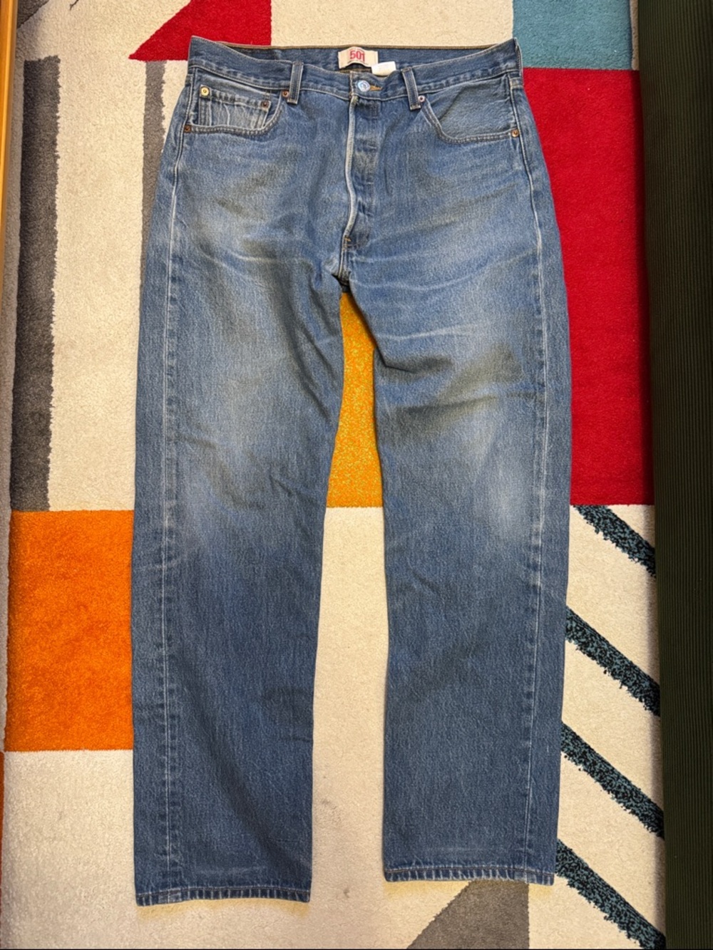 Vintage Levi’s 501 Classic Blue Men's Straight-Leg Jeans